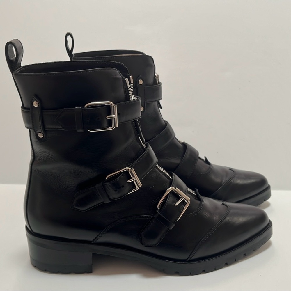 Tabitha Simmons Black Combat Boot Size 39 Excellent Condition